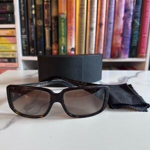 Prada Brown Rectangular Sunglasses